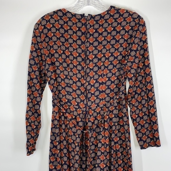 Vintage Expo Petite Rose Long Sleeve Prairie Dress 8 Petite - Picture 4 of 8